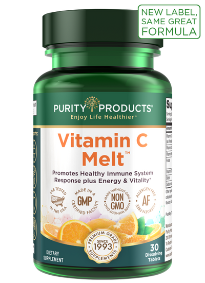 Purity Products Vitamin C + D3 + B12 Energy Melt - 30 Dissolving Tablets