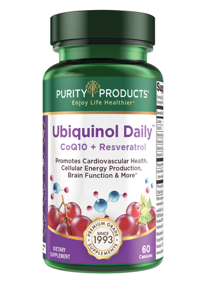 Purity Products Ubiquinol Daily CoQ10 + Resveratrol - 60 Capsules